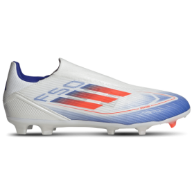 adidas Mens adidas F50 League Laceless FG - Mens Soccer Shoes White/Solar Red/Lucid Blue Size 9.0