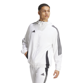 adidas Mens adidas Tiro 24 Windbreaker - Mens White/Black Size M