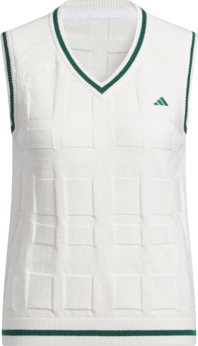 adidas Womens Go-To Golf Sweater Vest - ON SALE - IP8664 WHITE - L