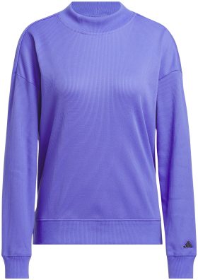 adidas Womens Go-To Mock Golf Sweatshirt - Blue, Size: X-Small