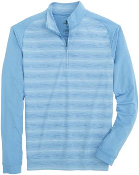 johnnie-O Bert Quarter Zip Men's Golf Pullover - Blue, Size: XXL