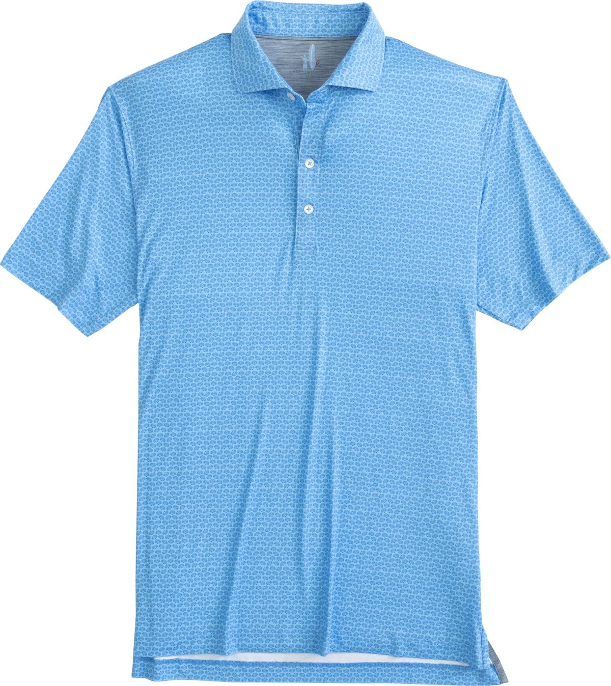 johnnie-O Bonvie Printed Featherweight Performance Men's Golf Polo - Blue, Size: XXL