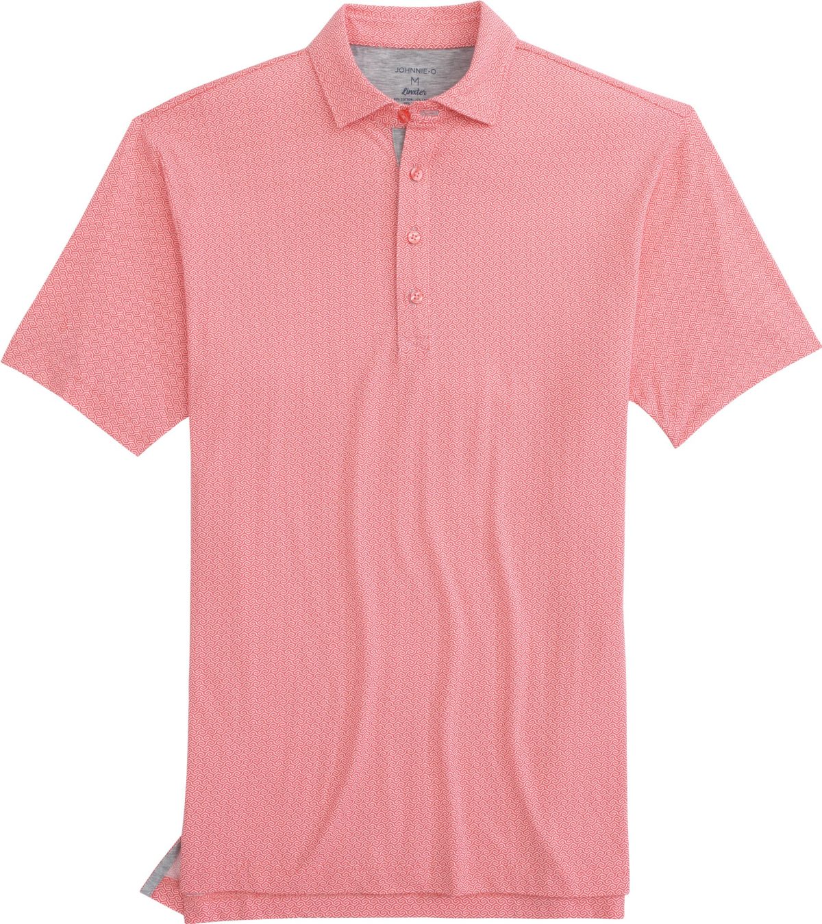 johnnie-O Dodson Printed Linxter Cotton Performance Men's Golf Polo - Pink, Size: X-Large