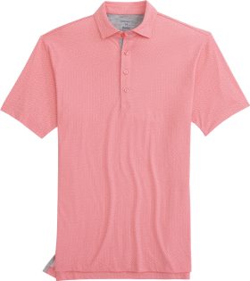 johnnie-O Dodson Printed Linxter Cotton Performance Men's Golf Polo - Pink, Size: X-Large