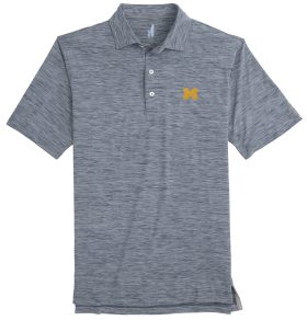 johnnie-O University of Michigan Huronn PREP-FORMANCE Men's Golf Polo - Blue, Size: Large