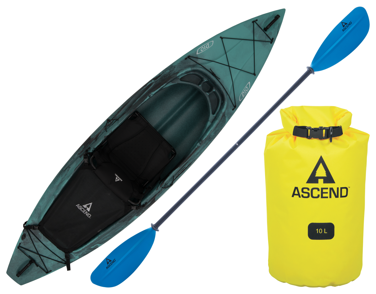 Ascend D10 Sit-In Recreational Kayak Package