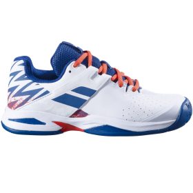 Babolat Junior Propulse All Court Tennis Shoe (White/Estate Blue)