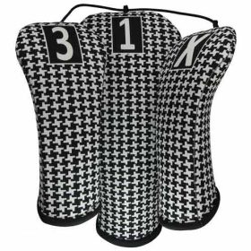 BeeJos Daisy Headcovers Blade Putter/Classic Houndstooth