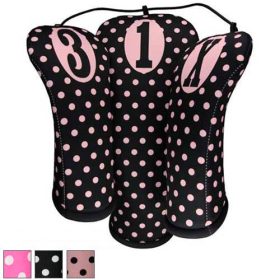 BeeJos Polka Dots Headcovers Fairway #5/Pink Polka Dots