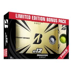 Bridgestone e12 Contact Dz with Matte Green Bonus Sleeve Golf Balls White