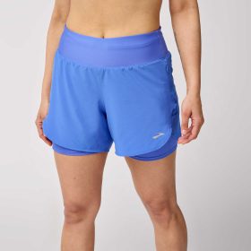 Brooks Chaser 5" 2-in-1 Short 2.0 Women's Running Apparel Bluebell