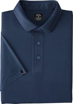 Callaway Premium Jacquard Men's Golf Polo - Blue, Size: Medium