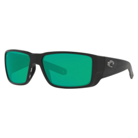 Costa Del Mar Blackfin Pro 580G Glass Polarized Sunglasses - Matte Black/Green Mirror - Large