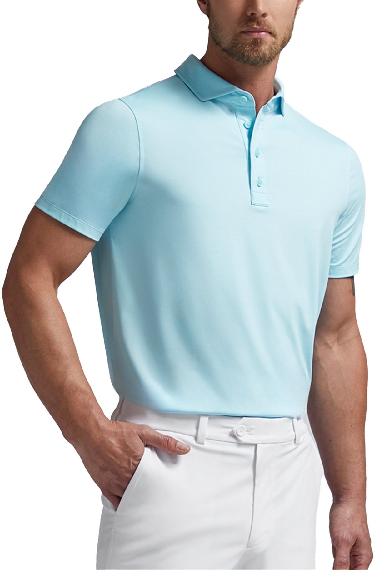 G/FORE Melange Ice Nylon Men's Golf Polo - Blue, Size: Small