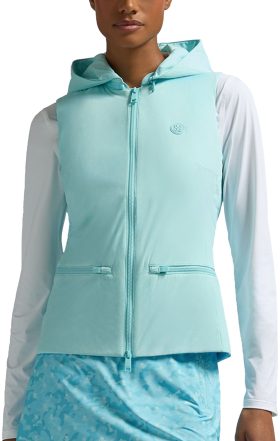 G/FORE Womens The Whit Tailored Down Golf Vest - Blue, Size: Medium