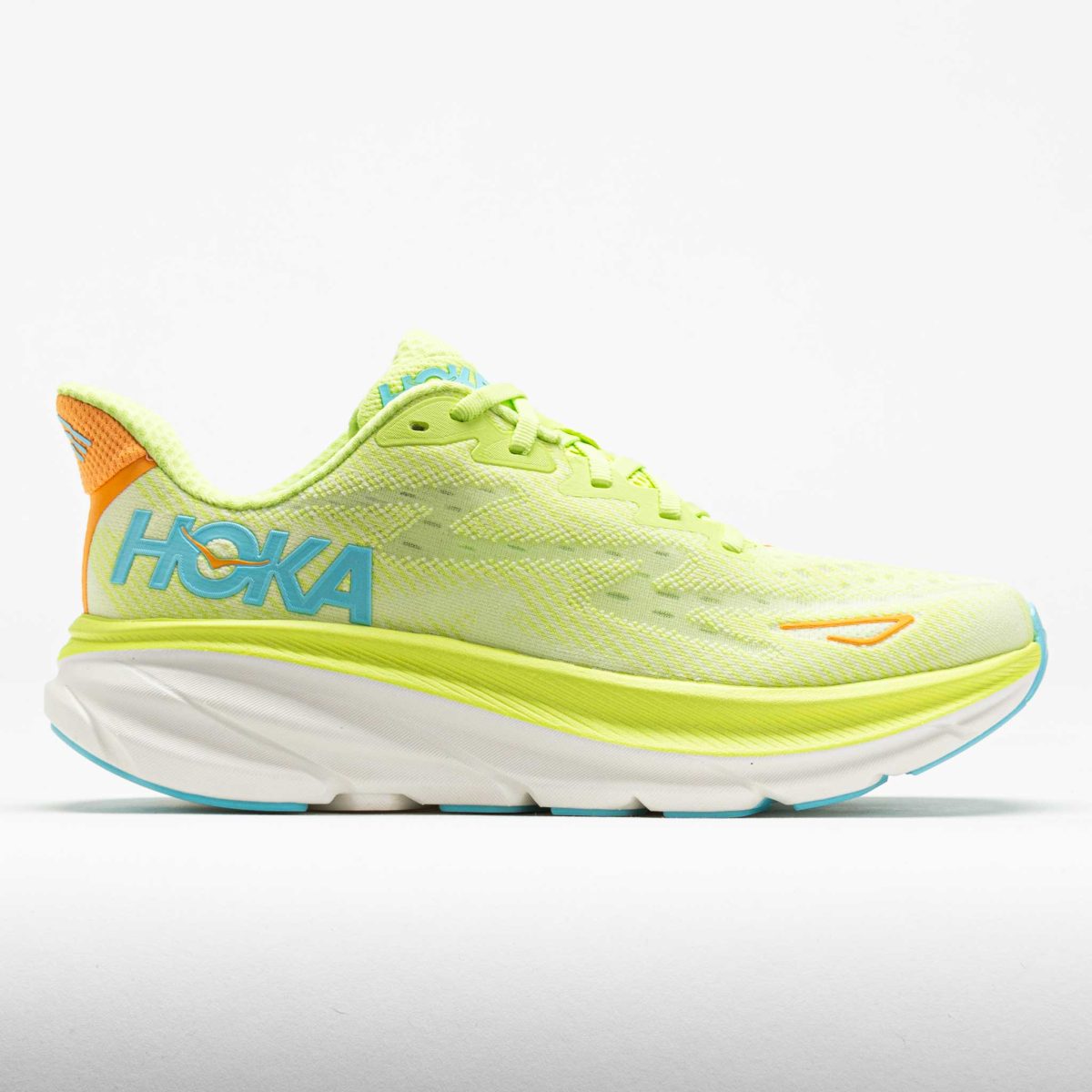 HOKA Clifton 9 Women's Running Shoes Lettuce/Solar Flare