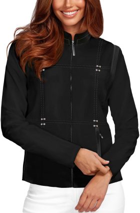 Jamie Sadock Womens Elegante Convertible Golf Jacket - Black, Size: Small