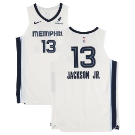 Jaren Jackson Jr. Memphis Grizzlies Game-Used #13 White Jersey Worn During the First Half of the Game vs. Golden State Warriors on November 15, 2024