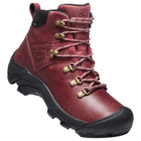 KEEN Pyrenees Waterproof Hiking Boots for Ladies - Tibetan Red/Black - 9M