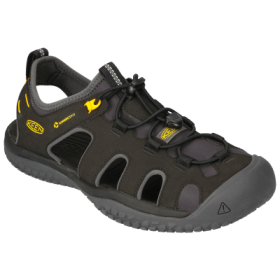 KEEN SOLR Fisherman Sandals for Men - Black/Gold - 11