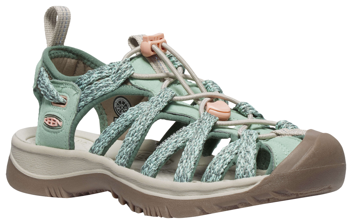 KEEN Whisper Sandals for Ladies - Granite Green/Peach Parfait - 10M