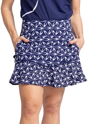 KINONA Womens Curve Appeal 15 Inch Golf Skort - Blue, Size: X-Small