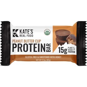 Kate's Real Food Protein Bars - Box of 12 Peanut Buter Cup, One Size