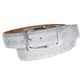 Links & Kings Caiman Crocodile Belt 30/White