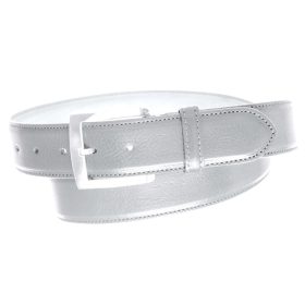 Links & Kings Italian Smooth Leather Belt 30/White