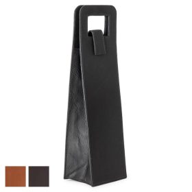 Links & Kings Leather Wine Single Carrier BLACK