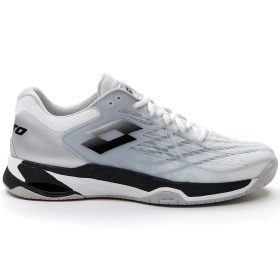 Lotto Men's Mirage 100 Speed Tennis Shoes (White/Black/Metal Silver)