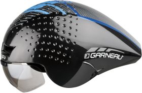 Louis Garneau Adult P-09 Cycling Helmet, Small, Black/Blue