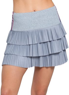 Lucky In Love Womens Berry Pleated Short Golf Skort - Grey, Size: Small