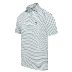 Miura Fairway Striped Polo S/GREEN/WHITE