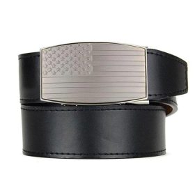 Nexbelt USA Heritage Embossed Pewter Aston EDC Leather Belt Black