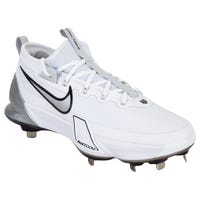 Nike Force Zoom Trout 9 Elite Men's Metal Baseball Cleats- 2024 Model in White/Silver Black Size 10.0