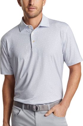 Peter Millar Daybreak Performance Jersey Men's Golf Polo - Blue, Size: Small