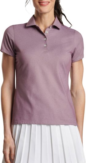 Peter Millar Womens Albatross Golf Polo - Purple, Size: X-Small