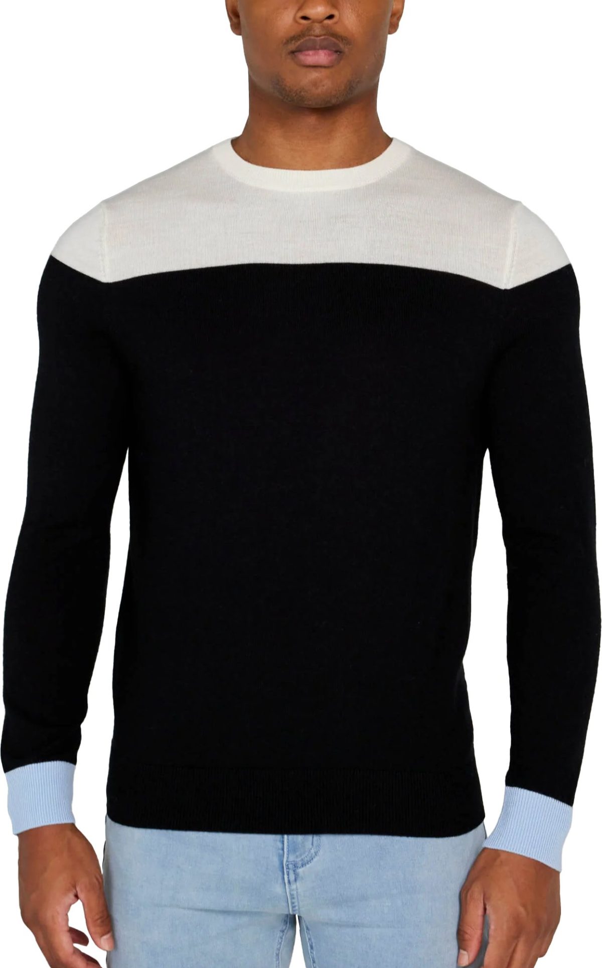 REDVANLY Boynton Men's Golf Sweater - Black, Size: Large