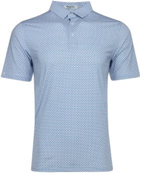 Straight Down Back Of The Net Men's Golf Polo - Grey, Size: Small