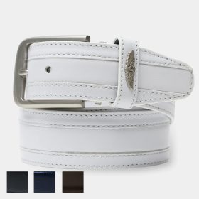 Straight Down Diplomat Belt White