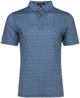 Straight Down Easy Rider Men's Golf Polo - Blue, Size: Small