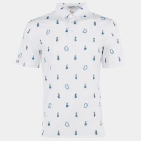 Straight Down Luau Polo S/WHITE