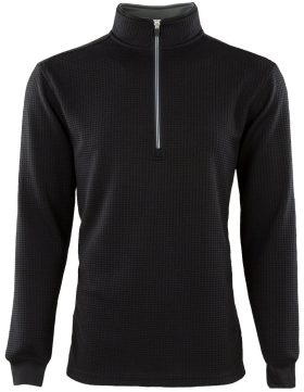 Straight Down Optic Quarter-Zip Men's Golf Pullover - Black, Size: Small