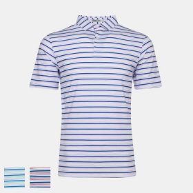 Straight Down Zuma Stripe Polo S/Flag Red