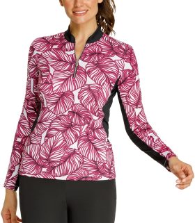 Tail Activewear Womens Lila Grace Long Sleeve Golf Top - Pink, Size: X-Small