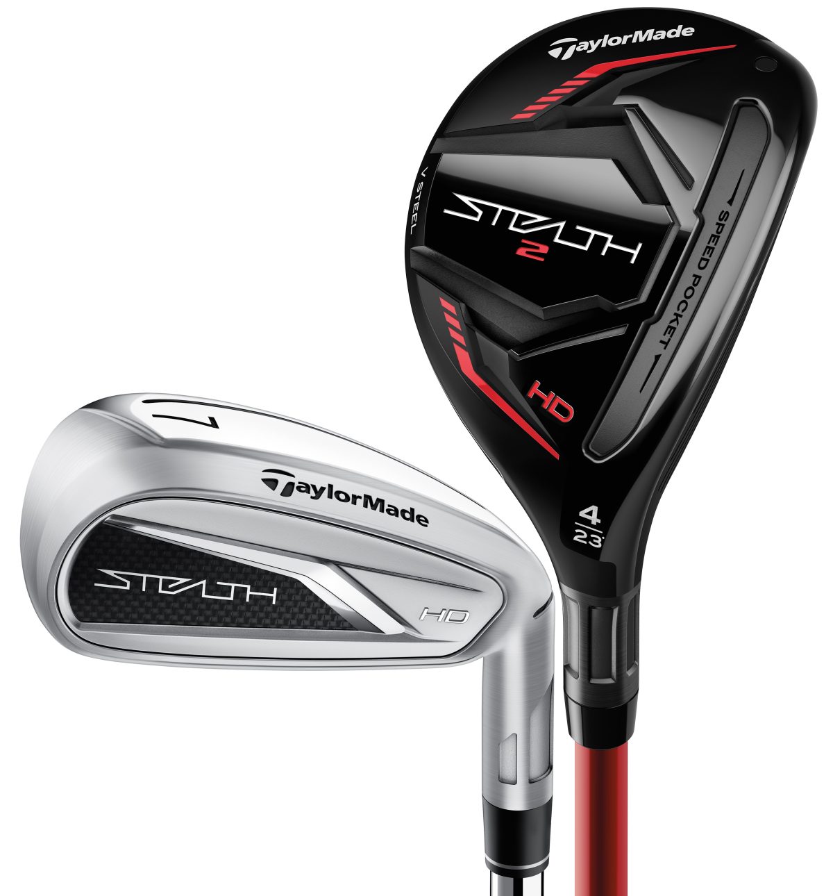 TaylorMade Stealth HD Hybrid Combo Iron Set - 4H,5H,6-PW,AW - STIFF - RIGHT - Golf Clubs