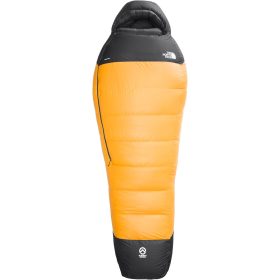 The North Face Inferno Sleeping Bag: -40F Down Brushfire Orange/TNF Black, Long/Right Zip