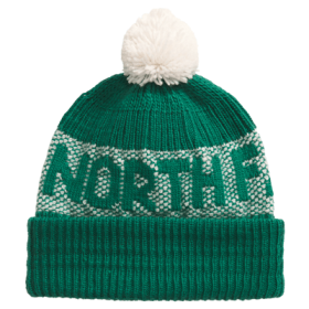 The North Face Retro Cabin Beanie - Evergreen/White Dune