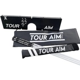 Tour Aim 2.0 Starter Pack Tour Aim / 3 Tour Aim Alignment Sticks / Tour Aim alignment stick headcover/White